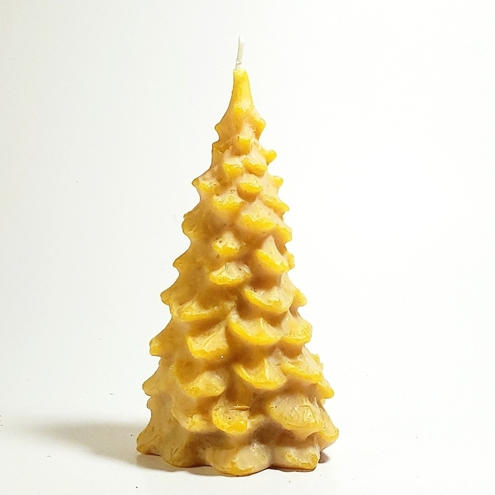 CHRISTMAS TREE CANDLE In Natural Wax with 30 Hrs Burn Time by SUNBEAM Candle NEW